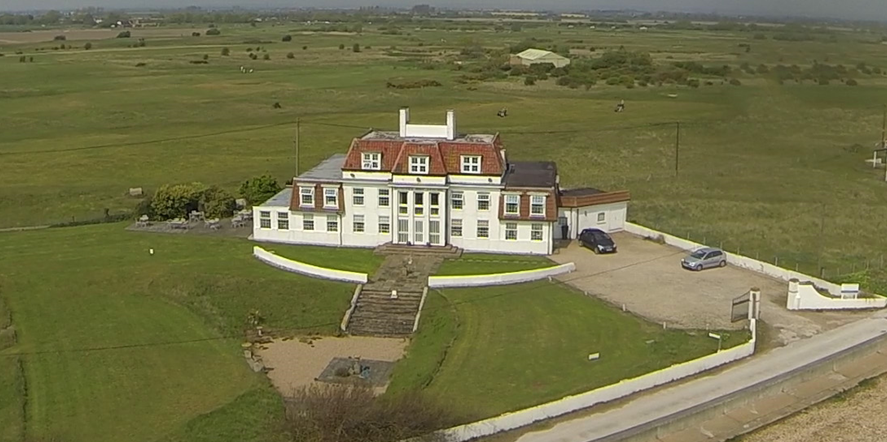 ROMNEY BAY HOUSE HOTEL FROM THE AIR